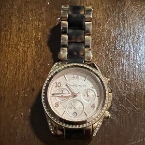 Michael Kors Gold and Black Chronograph Watch